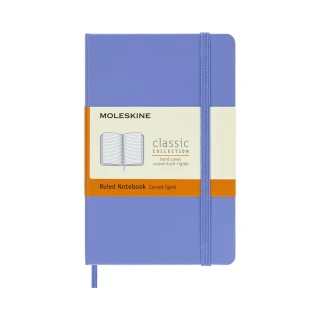 【MOLESKINE】經典硬殼橫線口袋型筆記本- 粉藍(筆記本)