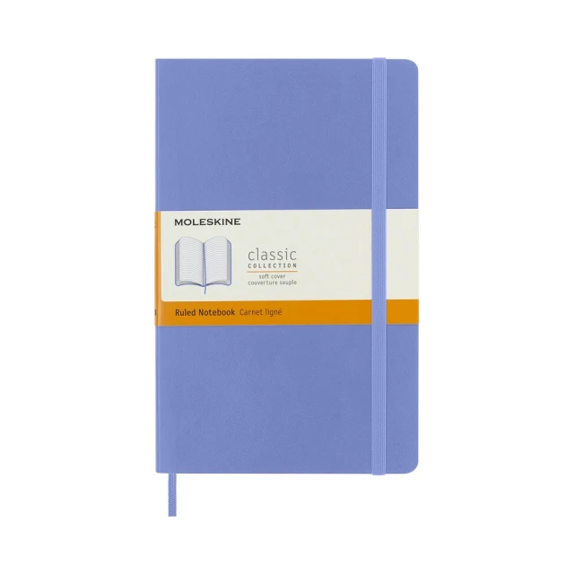 【MOLESKINE】經典軟皮筆記本(軟皮 L型 橫線 粉藍 筆記本)