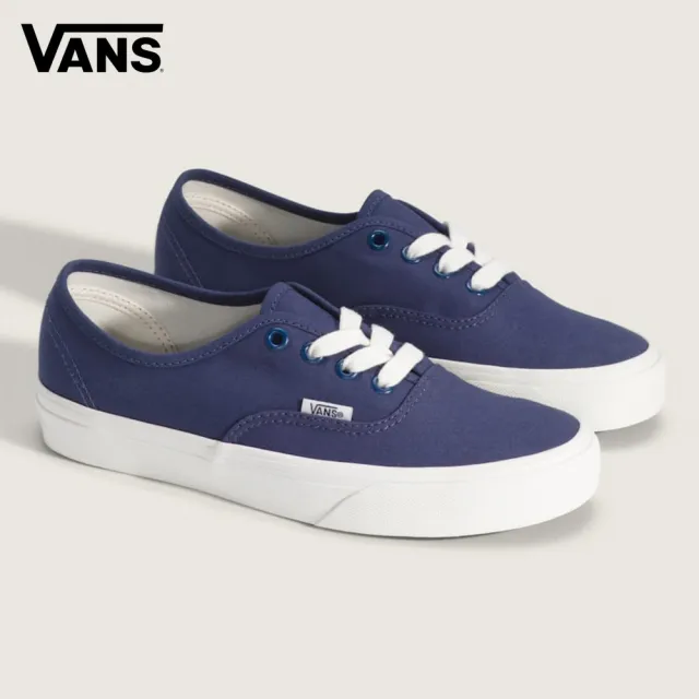 【VANS】官方旗艦 Authentic 藍色滑板鞋 休閒鞋