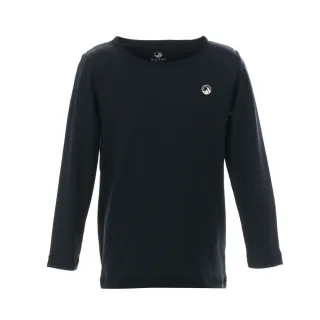 【Hilltop 山頂鳥】ZISOFIT保暖POLYGIENE抗菌吸濕快乾長袖圓領彈性衛生衣 童款 黑｜PH56XC60ECA0