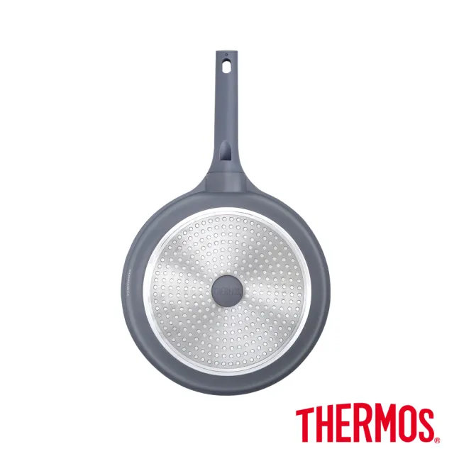 【THERMOS 膳魔師】超值3入_新一代星曜不沾鍋單柄附蓋壓鑄平底鍋28cm+不鏽鋼二入刀具組(TFC-F28N+FA-05N)