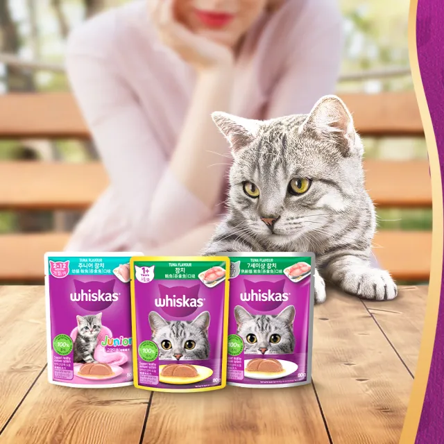 【Whiskas 偉嘉】妙鮮包 80g*24入 寵物/貓罐頭/貓餐包