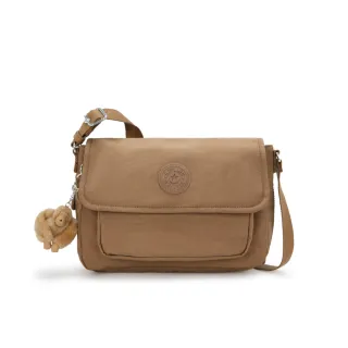 【KIPLING官方旗艦館】棕褐色底部擴充側背包-DALMA