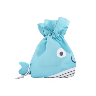 【KOM】海洋系列｜小鯨魚兒童束口袋/抽繩提袋-藍色(兒童手提袋 便當袋)
