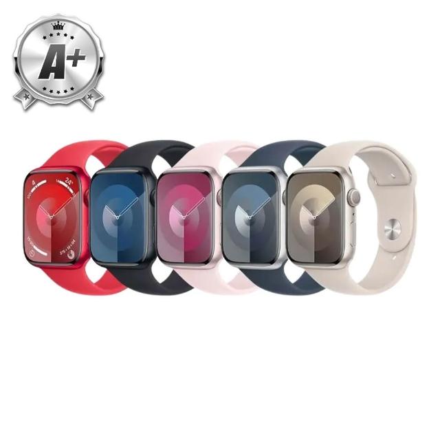 【Apple】A+級福利品 Apple Watch S9 GPS 41mm(鋁金屬錶殼搭配運動型錶帶)