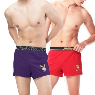 【PLAYBOY】// 2件組 限定人氣款金兔頭純棉舒適四角褲-速(搶手貨/四角內褲/男內褲)
