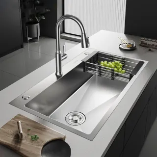 【新川】洗菜盆單槽 日式水池(不鏽鋼304水槽 廚房水槽 大單槽 洗碗槽 面盆 洗菜池)