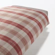 【MUJI 無印良品】棉法蘭絨被套/D 成品尺寸:W185×L210 cm 附拉鍊(灰格紋/米色格紋/紅格紋/深藍格紋)
