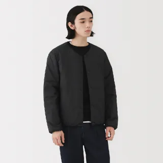 【MUJI 無印良品】男輕量羽絨可攜式無領外套(灰銀/深灰/黑色)