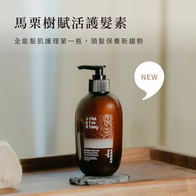 【茶籽堂】植萃精華護髮素330mL｜滋養/賦活任選(金盞花/馬栗樹/染燙修護/撫平毛躁)