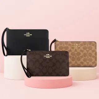 【COACH】大C PVC/防刮皮革手拿包(大型/多款)