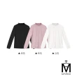 【MYVEGA 麥雪爾】MA微光澤立領壓紋百搭上衣-共三色(日系/女上衣/內搭衣/女長袖上衣)