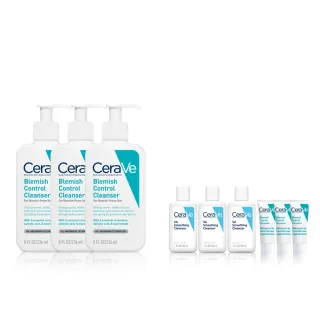 【CeraVe適樂膚】戰痘神器囤貨組★淨膚白泥抗粉痘潔面露 236ml*3_F(控油抗粉痘/水楊酸)
