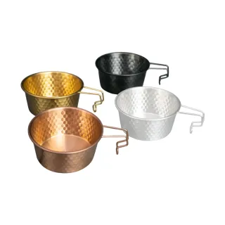 【OWL CAMP】不鏽鋼錘紋雪拉碗 金 黑 玫瑰金(雪拉碗 露營碗 雪拉杯 碗 不鏽鋼碗 單人碗 露營 逐露天下)