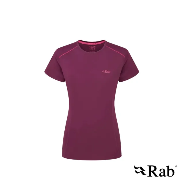 【RAB】Force Tee Wmns 圓領短袖透氣排汗衣 女款 桑葚紫 #QBL06