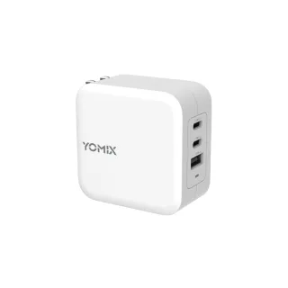 【YOMIX 優迷】100W GaN氮化鎵USB-C PD/QC三孔快充充電器/電競筆電快充(iphone17快充/充電頭/豆腐頭)