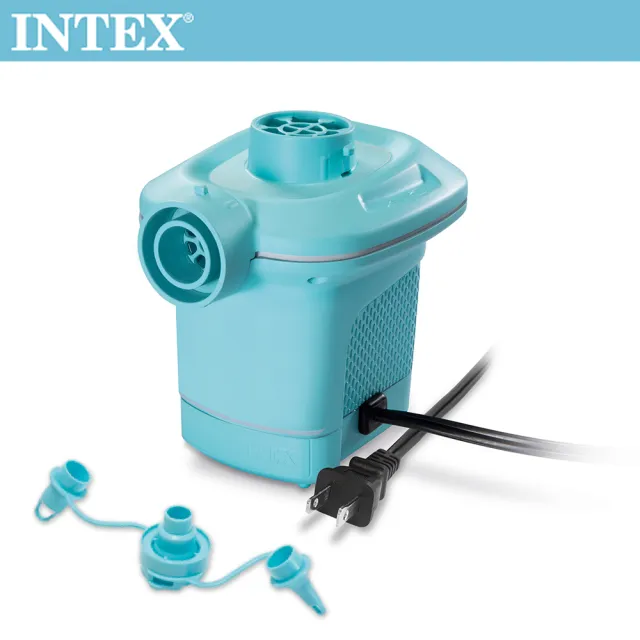 【INTEX】110V家用電動充氣幫浦_充洩二用-水藍色(58639)