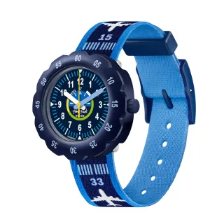 【Flik Flak】兒童手錶 TAKE OFF /兒童禮物/安全防水/瑞士製造 FPSP068(34.75mm)
