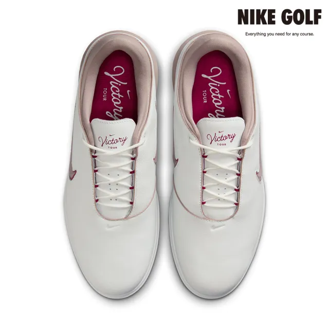 【NIKE GOLF】Nike Victory Tour 4  Nike高爾夫球鞋 寬-HM6542-102(白色/玫瑰金色)
