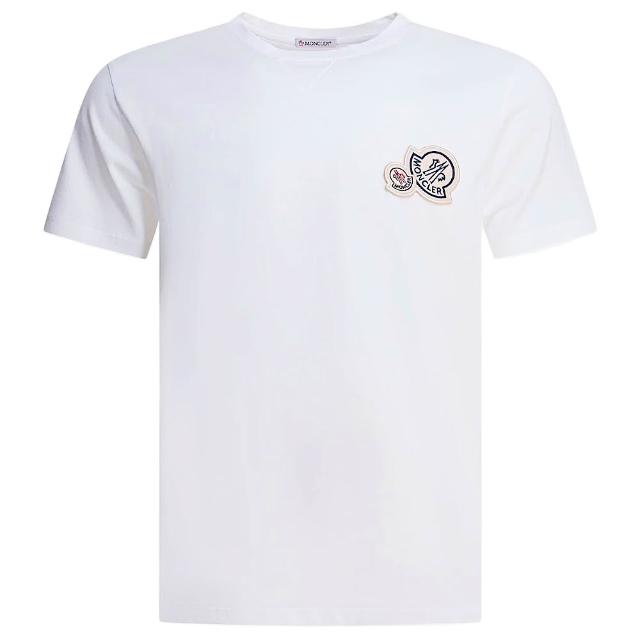 【MONCLER】經典款 男款 品牌雙LOGO 短袖T恤-白色(S號、M號、L號、XL號、XXL號)