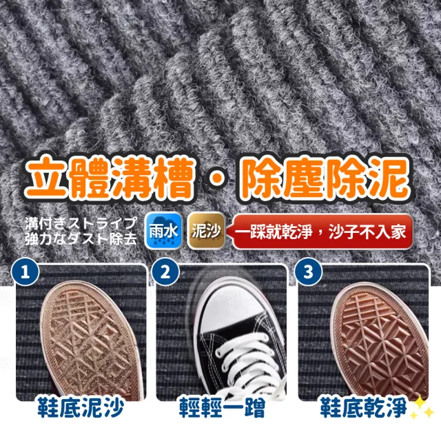【夢巴黎】刮沙地墊 40*60CM 2入組(地墊 腳踏墊 玄關地墊 墊 門口地墊 防滑 防滑地墊 室外地墊)