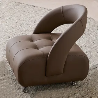 【超微米】萬向輪小凳子 客廳家用高級感滑輪小板凳 沙發凳 換鞋靠背小椅子(高級感滑輪小板凳大號貓抓皮)