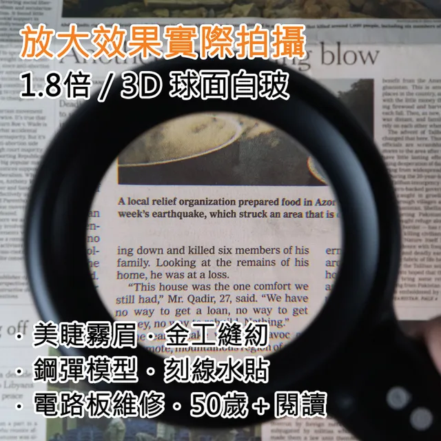 【HWATANG】OHBIG 1.8倍/3D/球面白玻 LED調光調色護眼放大鏡 MADWORKS 聯名款 桌夾式 (模型職人 電路維修)