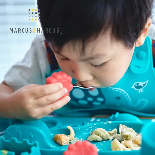 【MARCUS&MARCUS】動物樂園寶寶手握訓練叉匙含盒(多款任選)