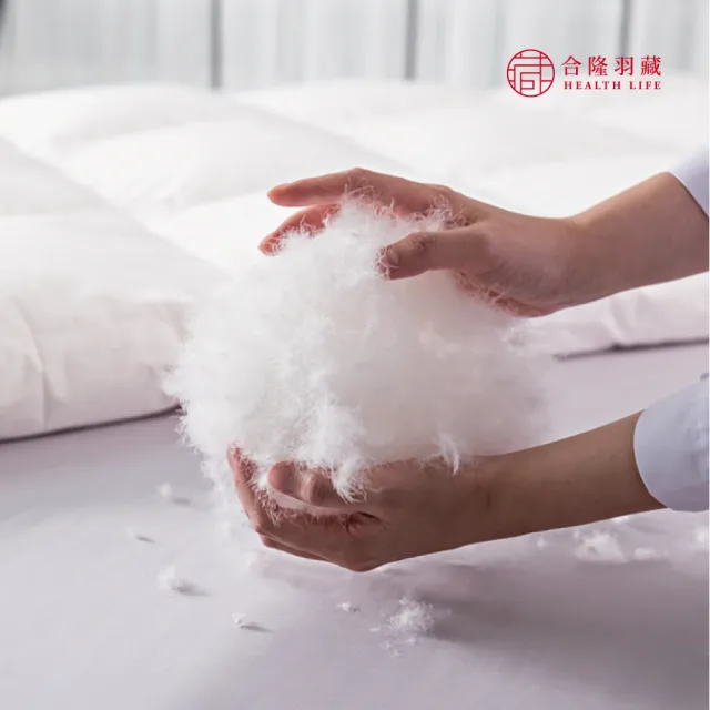 【HEALTH LIFE 合隆羽藏】CAS台灣原產75%白鴨絨被｜中保暖｜加大(羽絨被 棉被)