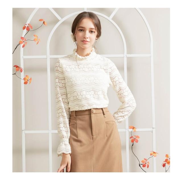【IRIS 艾莉詩】典雅蕾絲打底上衣-2色(56111)