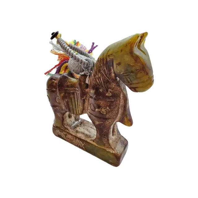 【藏古祥館】和田玉王馬 SQA41(和田玉 宗教開運)