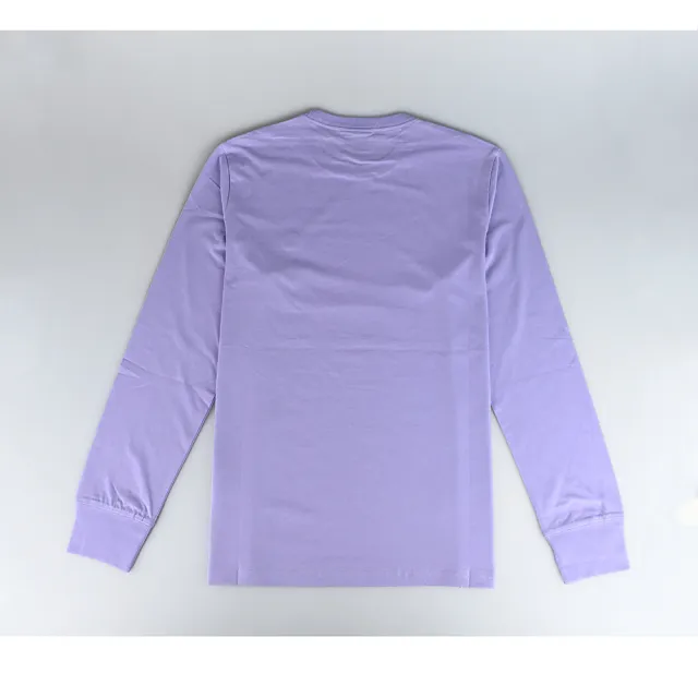 【Paul Smith】Paul Smith 白色英文LOGO炫彩斑馬布標貼棉質長袖T恤(淺紫/男款)