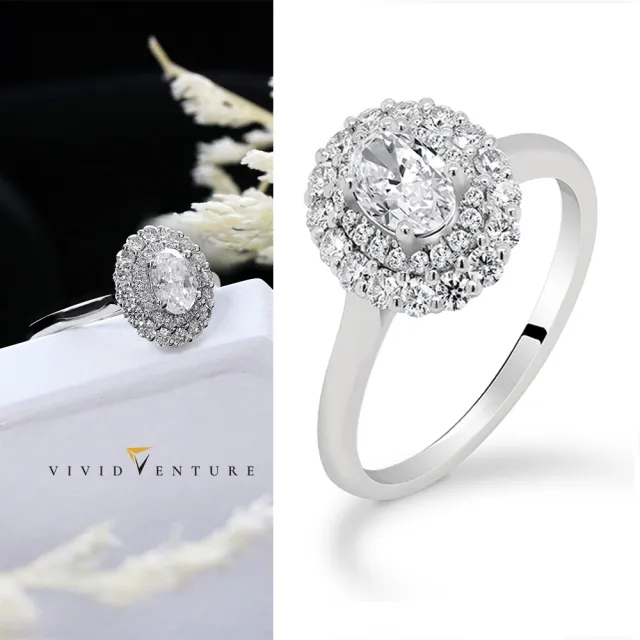 【Vividventure 亞帝芬奇】鉑金 GIA 50分 DSI1 天然鑽石 真鑽 戒指 閃耀時尚