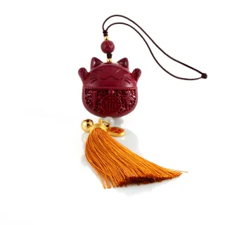 【Woogie武吉珠寶】紫金硃砂招財貓掛鍊(700)