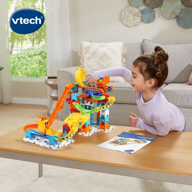【Vtech】智能滾球積木建構軌道組-飆速賽道(禮物首選TOP)