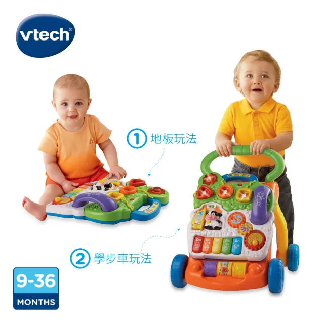 【Vtech】寶寶聲光學步車-3色可選(一車兩用歐美媽媽推薦)