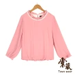 【TOWN’WEAR 棠葳】精選時尚領巾上衣(三款任選/中大尺碼/多色/素色/圓領/大學T/棉質/上衣)