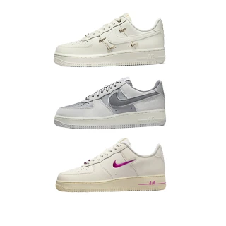 【NIKE 耐吉】運動鞋 休閒鞋 WMNS AIR FORCE 1 07 LX 女鞋 粉白紫 小勾 低筒 多款(IH7352-001&)
