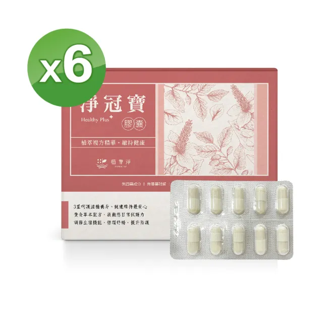 【SPOTLESS 植靠淨】淨冠寶膠囊6入組(共120粒/魚腥草配方/含有紫蘇葉.薄荷葉/草本配方)