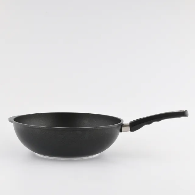 【AMT】經典中式炒鍋 28cm 9cm深 不沾鍋 電磁爐 IH爐可用(平輸品)