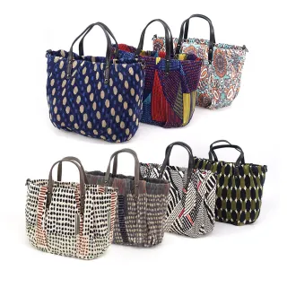 【LouiseC.】Tree House 日系三宅風壓褶防水布+小牛皮鬱金香造型手提斜背包-7色(CC3926)