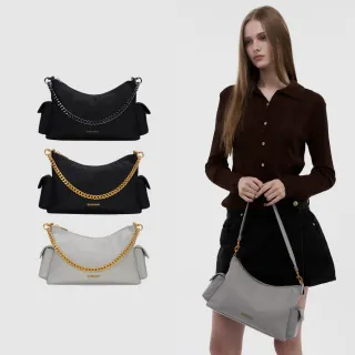 【ROBINMAY】亞米雙口袋肩背包(拉鍊封口/多色任選)