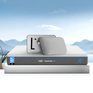 【Lunio】Quantum Max石墨烯雙人5尺獨立筒床+枕(全新升級 雙層設計 側邊強化 高衝擊耐壓)
