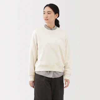 【MUJI 無印良品】女裏毛圓領衫(柔白/淺灰/墨灰/黑色/米色/淺粉/煙燻綠)