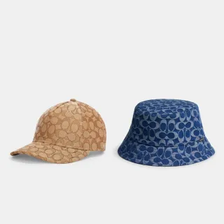 【COACH】蔻馳官方直營 刺繡丹寧漁夫帽-2色任選(CCQ60)