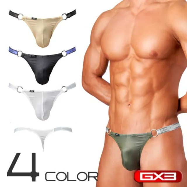 【GX3】日本 GX3 莫蘭迪色性感扣環丁字褲 T-BACK後空內褲 沉穩色系 1條裝 男性內褲 K2411