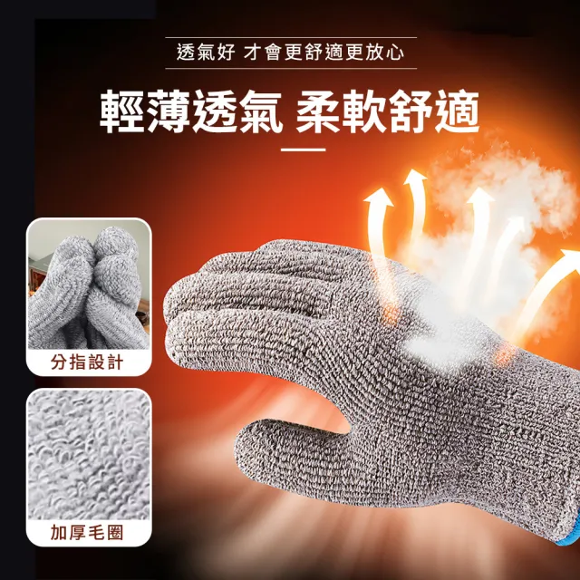 【精準科技】耐高溫防護手套 隔熱手套 耐熱手套 燒烤手套 耐磨手套 防燙手套 棉質手套(550-HP625)