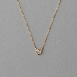 【ete】K10YG Brilliant 璀璨鑽石項鍊(金色)