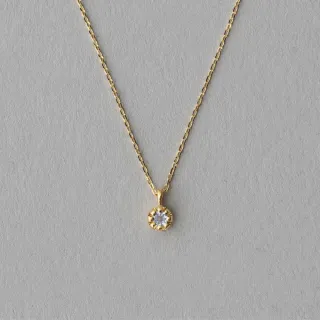 【ete】K18YG Fleur芙蓉鑽石項鍊(4月)