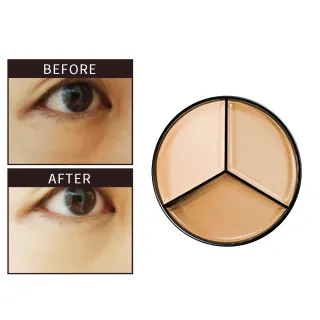 【UNICAT 變臉貓】MEILIN 全方位三色遮瑕膏 遮瑕 遮黑眼圈 校色提亮 遮瑕膏(不卡粉 毛孔柔焦無瑕底妝)